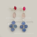 Chalcedony Gemstone Sterling Silver Earring For Wholesale Supply